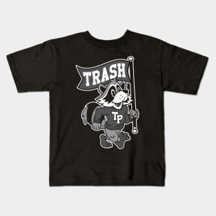 Go Trash Pandas! Vintage Distressed Raccoon College Mascot Kids T-Shirt